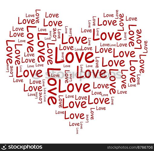 Love Heart Words Shows Passion And Desire. Love Heart Words Showing Passion And Desire