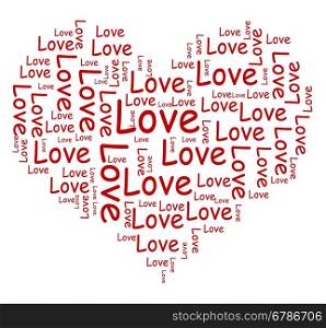 Love Heart Words Shows Passion And Desire. Love Heart Words Showing Passion And Desire