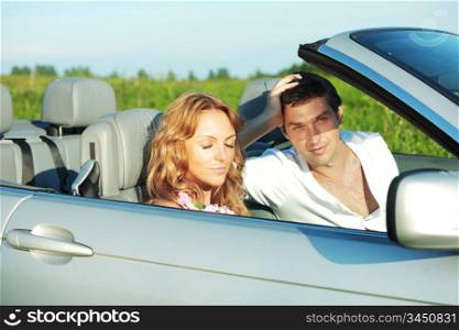 love in cabrio woman and man