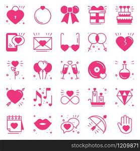 Love line icons set. Happy Valentine s day pink silhouette signs and symbols. Love, couple, relationship, dating, wedding, holiday, romantic theme. Heart lips gift. Love line icons set. Happy Valentine s day pink silhouette signs and symbols. Love, couple, relationship, dating, wedding, holiday, romantic theme. Heart, lips, gift.