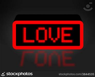 Love Neon Sign Indicating Boyfriend Display And Fondness