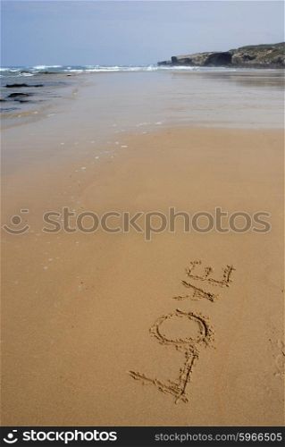 love on the wet sand at the beach