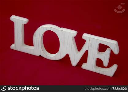 love sign isolated on red beautiful banner wallpaper design illustration