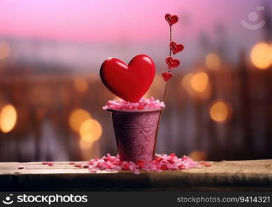 Love Sweet Serenade. A Heart Centered Concept that Melts the Soul. Valentine concept background.