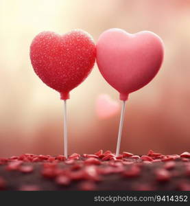 Love Sweet Whispers. A Heart-Centric Concept Filled with Warmth and Endearment. Valentine concept background..  