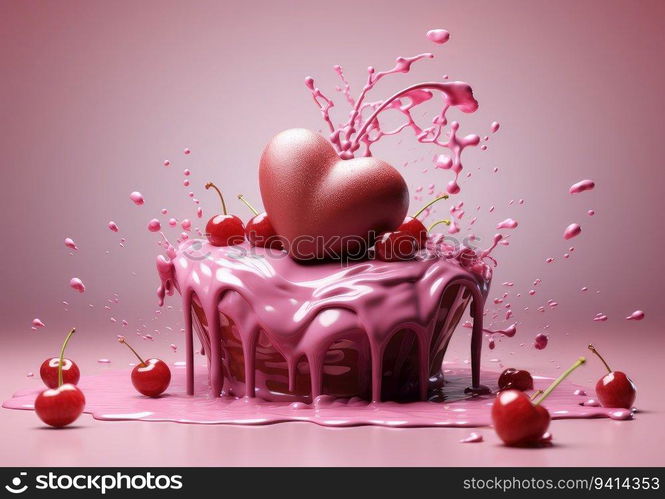 Love Sweet Whispers. A Heart-Centric Concept Filled with Warmth and Endearment. Valentine concept background..  