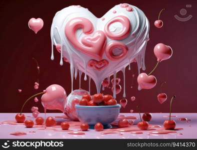 Love Tender Embrace. A Sweet and Heart-Centered Concept that Warms the Soul. Valentine concept background.