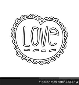 Love Text icon illustration design