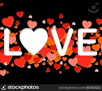 Love Word Representing Lovers Tenderness And Loving