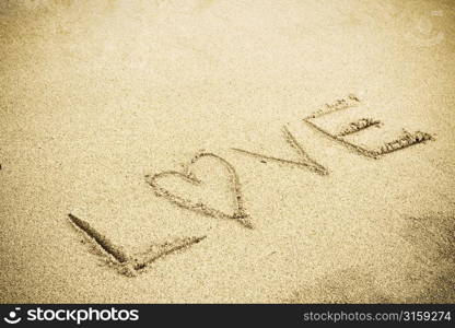 Love written in the sand