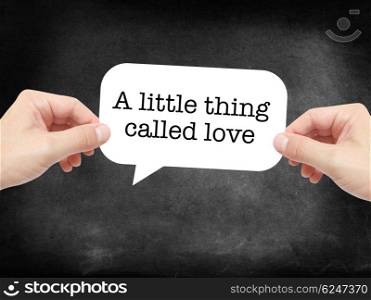 Love written on a speechbubble