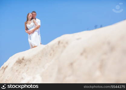 Lovely Couple on a Tropical Beach