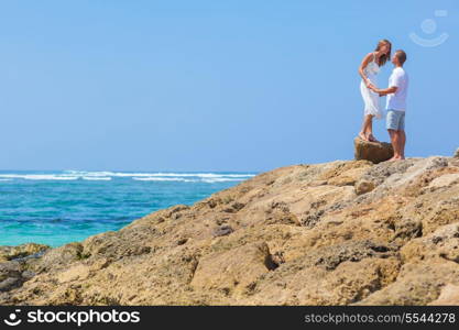 Lovely Couple on a Tropical Beach