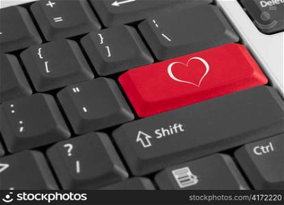 Lovely keyboard. Red button is cut with clipping path.