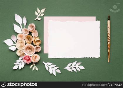 lovely wedding stationery top view