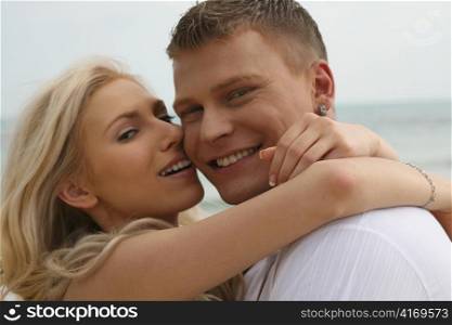 Loving couple at the beach