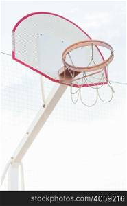 low angle view basketball hoop outdoors