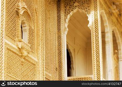 Low angle view of a balcony, Jaisalmer, Rajasthan, India