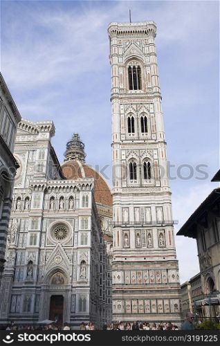Low angle view of a bell tower, Duomo Santa Maria del Fiore, Florence, Italy