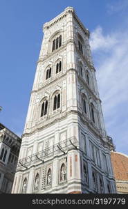 Low angle view of a bell tower, Duomo Santa Maria del Fiore, Florence, Italy