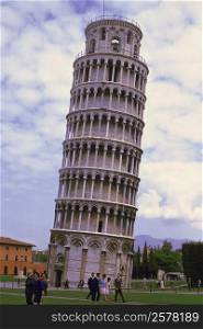 Low angle view of a bell tower, Leaning Tower of Pisa, Pisa, Italy