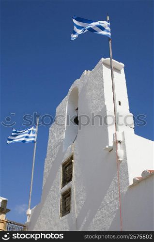 Low angle view of a bell tower, Rhodes, Dodecanese Islands, Greece