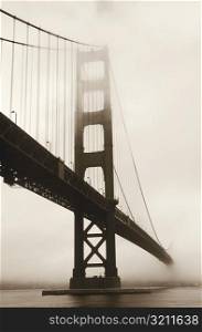Low angle view of a bridge, Golden Gate Bridge, San Francisco, California, USA