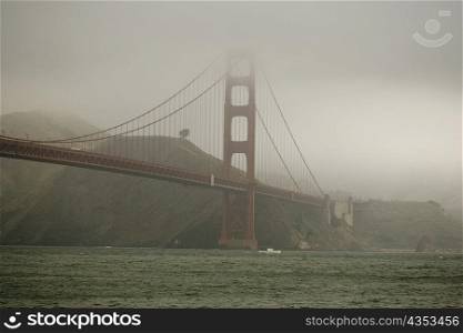 Low angle view of a bridge, Golden Gate Bridge, San Francisco, California, USA