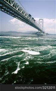 Low angle view of a bridge, Naruto Bridge, Shikoku, Japan