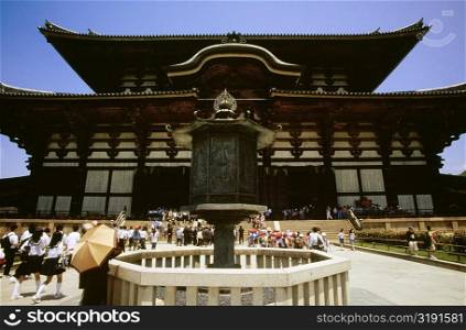 Low angle view of a Buddhist temple, Todaji Temple, Nara, Japan
