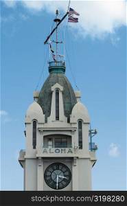 Low angle view of a building, Aloha Tower, Honolulu, Oahu, Hawaii Islands, USA