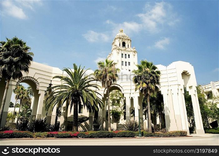 Low angle view of a building, Beverly Hills City Hall, Los Angeles, California, USA