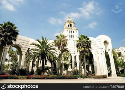 Low angle view of a building, Beverly Hills City Hall, Los Angeles, California, USA