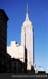 Low angle view of a building, Empire State Building, Manhattan, New York City, New York State, USA