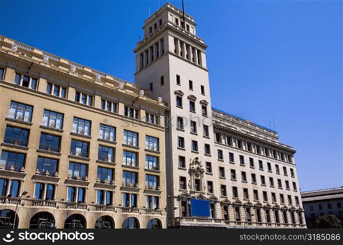 Low angle view of a building in a city, Barcelona, Spain
