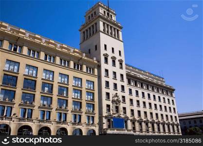 Low angle view of a building in a city, Barcelona, Spain
