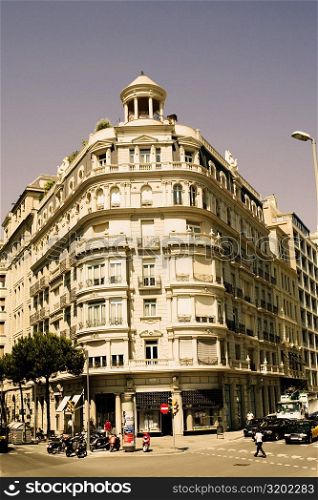 Low angle view of a building, La Pedrera, Barcelona, Spain