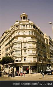 Low angle view of a building, La Pedrera, Barcelona, Spain