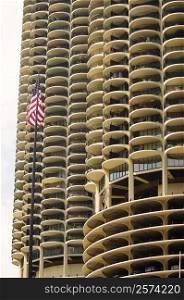 Low angle view of a building, Marina City Complex, Chicago, Illinois, USA