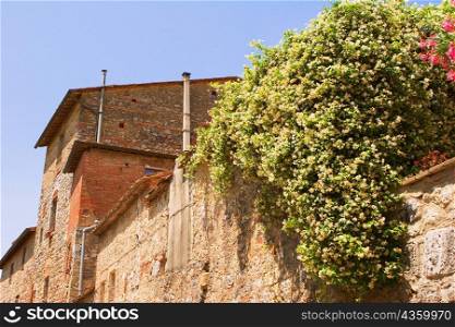 Low angle view of a building, Monteriggioni, Siena Province, Tuscany, Italy