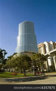 Low angle view of a building near a garden, Miami, Florida, USA
