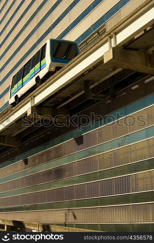 Low angle view of a bus moving on an overpass, Miami, Florida, USA
