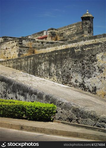 Low angle view of a castle, Castillo de San Felipe, Cartagena, Colombia