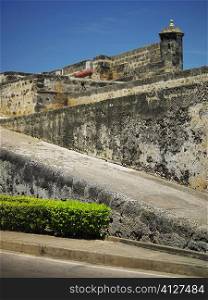Low angle view of a castle, Castillo de San Felipe, Cartagena, Colombia