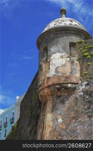 Low angle view of a castle, Morro Castle, Old San Juan, San Juan, Puerto Rico