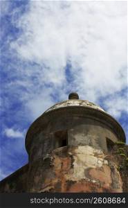 Low angle view of a castle, Morro Castle, Old San Juan, San Juan, Puerto Rico