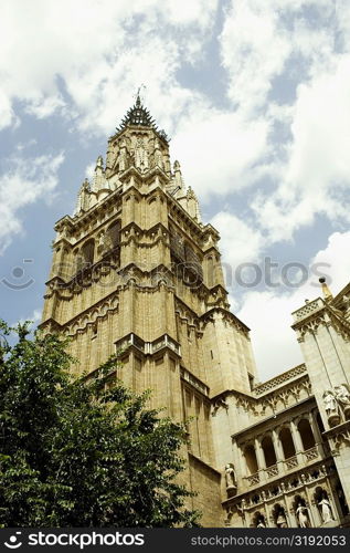 Low angle view of a cathedral, Cathedral Of Toledo, Toledo, Spain