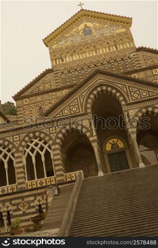 Low angle view of a cathedral, Cattedrale di Sant&acute; Andrea, Costiera Amalfitana, Amalfi, Salerno, Campania, Italy