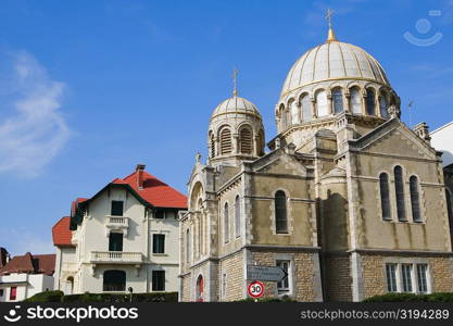 Low angle view of a cathedral, Eglise Orthodoxe Saint Alexandre De La Neva, Biarritz, France