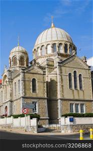 Low angle view of a cathedral, Eglise Orthodoxe Saint Alexandre De La Neva, Biarritz, France